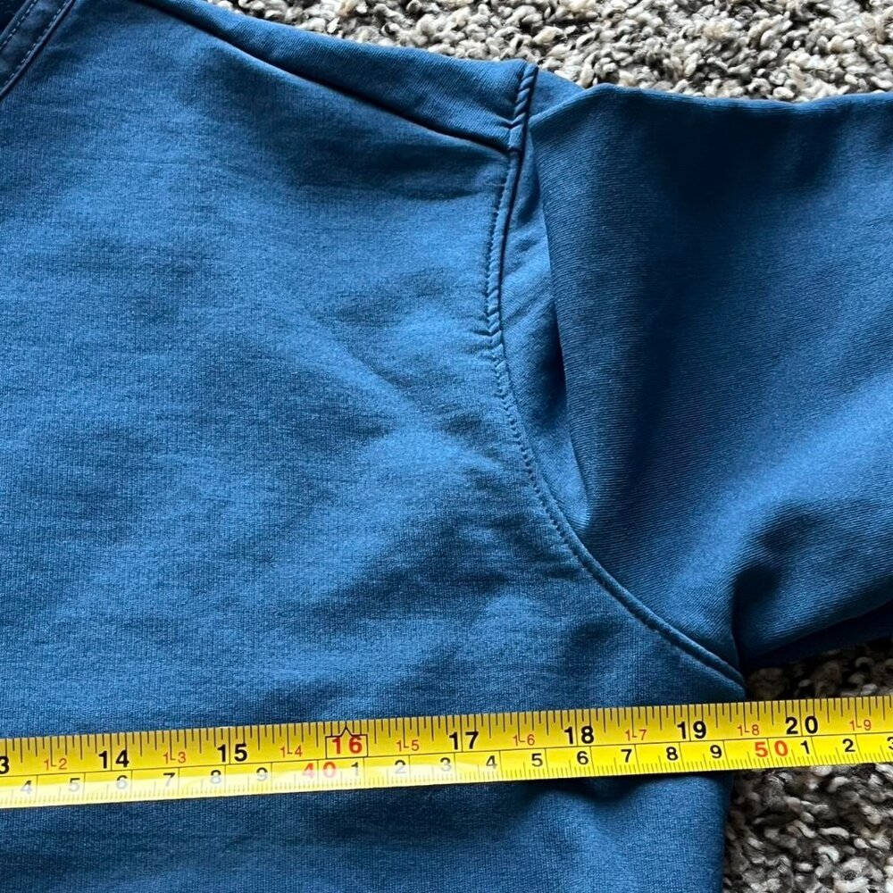 Blue Woolrich Womens Large Button Up Long Sleeve Merino Wool Top, - Picture 7 of 8